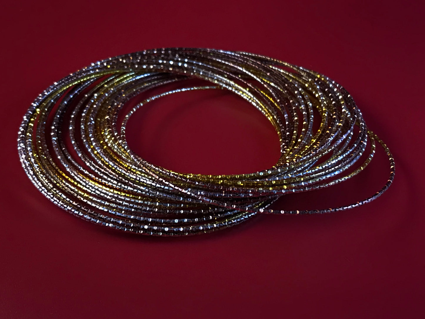 Silber,Gold,Kupfer Farbiges 30 Reihen Armreif